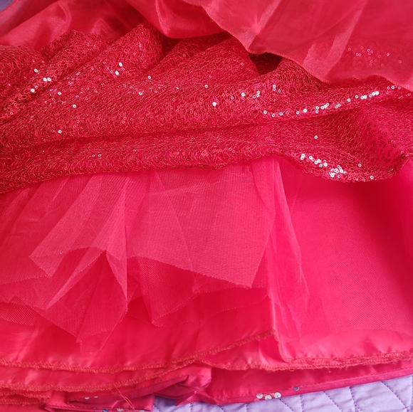 DISNEY, STORE, girl's dress, red color for birthday party, long - Picture 3 of 8